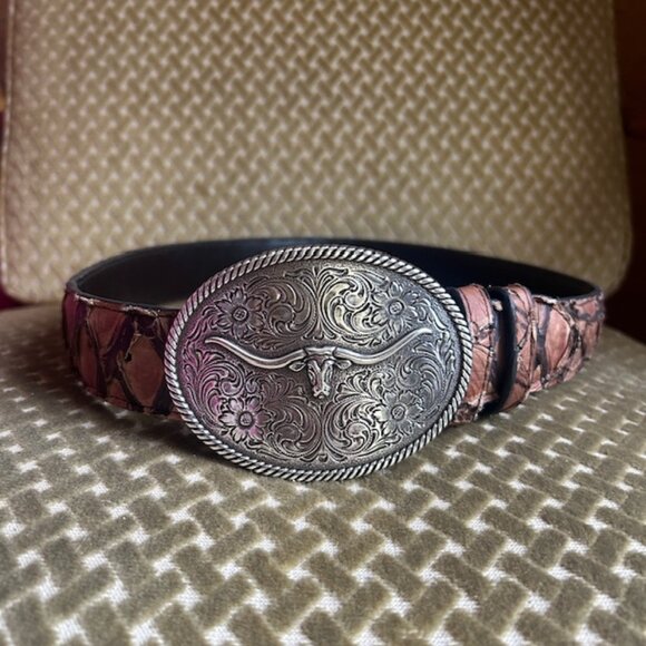 Cody James  Men's Longhorn Hand Made Western Embossed Leather Belt New 34 - Picture 10 of 16